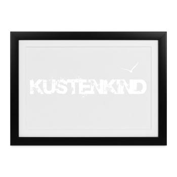 Küstenkind - Gerahmtes Poster (37 × 27 cm) - Schwarz - Vorne