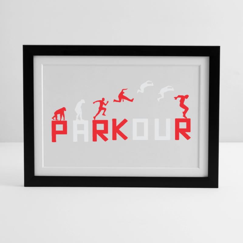 Évolution de la conception des séquences de course Affiche encadrée (37 × 27 cm)
