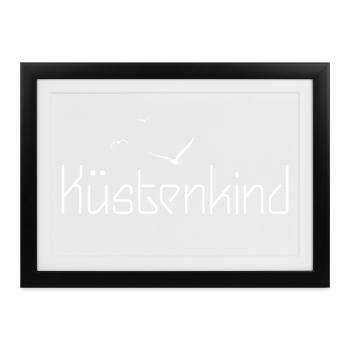 Küstenkind - Gerahmtes Poster (37 × 27 cm) - Schwarz - Vorne