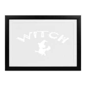 WITCH - Gerahmtes Poster (37 × 27 cm) - Schwarz - Vorne