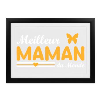 Beste Mutter der Welt - Gerahmtes Poster (37 × 27 cm) - Schwarz - Vorne