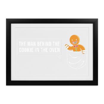 Werdender Papa werdende Väter - Gerahmtes Poster (37 × 27 cm) - Schwarz - Vorne