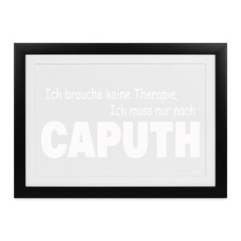 Therapie CAPUTH - Gerahmtes Poster (37 × 27 cm) - Schwarz - Vorne