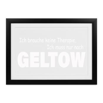 Therapie GELTOW - Gerahmtes Poster (37 × 27 cm) - Schwarz - Vorne