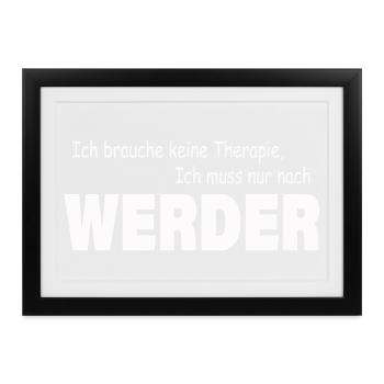 Therapie WERDER - Gerahmtes Poster (37 × 27 cm) - Schwarz - Vorne