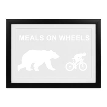 Mahlzeiten auf Rädern - Gerahmtes Poster (37 × 27 cm) - Schwarz - Vorne