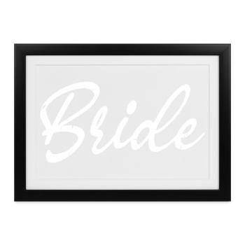 Braut Passende Verlobung Braut Dusche Hochzeit - Gerahmtes Poster (37 × 27 cm) - Schwarz - Vorne