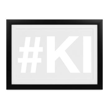 KI künstliche Intelligenz Artificial Intelligence - Gerahmtes Poster (37 × 27 cm) - Schwarz - Vorne