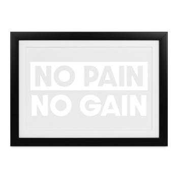 Ohne Fleiß kein Preis - Gerahmtes Poster (37 × 27 cm) - Schwarz - Vorne