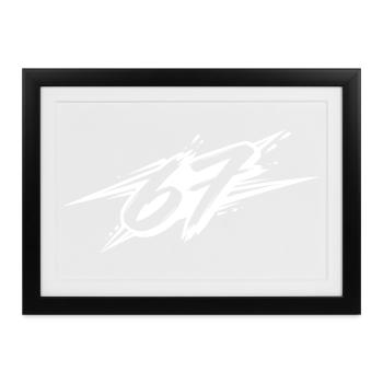 67 / Six Seven / 6-7 - Gerahmtes Poster (37 × 27 cm) - Schwarz - Vorne