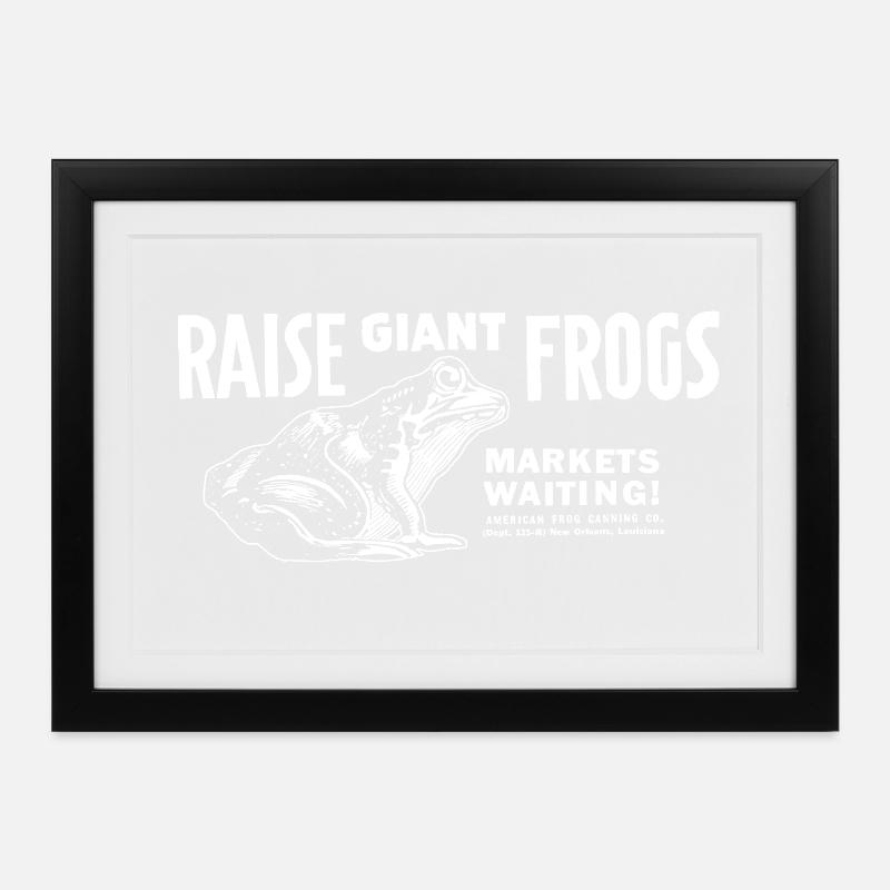 Élever des grenouilles géantes - Affiche encadrée (37 × 27 cm) - noir