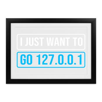 Netzwerk Ingenieur Programmierer Informatiker - Gerahmtes Poster (37 × 27 cm) - Schwarz - Vorne