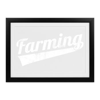 Farming - Gerahmtes Poster (37 × 27 cm) - Schwarz - Vorne