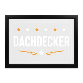 Dachdecker Beruf - Gerahmtes Poster (37 × 27 cm) - Schwarz - Vorne