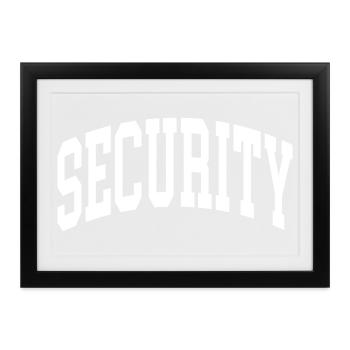 Security - Gerahmtes Poster (37 × 27 cm) - Schwarz - Vorne