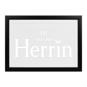 Selbstgestalen Name der Herrin - Gerahmtes Poster (37 × 27 cm) - Schwarz - Vorne