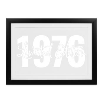 Limited edition 1976 - Gerahmtes Poster (37 × 27 cm) - Schwarz - Vorne