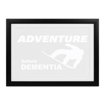 SNOWBOARD ADVENTURE - Gerahmtes Poster (37 × 27 cm) - Schwarz - Vorne