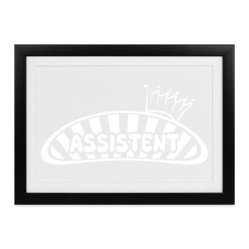 Assistent als Job - Gerahmtes Poster (37 × 27 cm) - Schwarz - Vorne