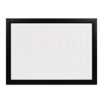 Abitur 2026 - Gerahmtes Poster (37 × 27 cm) - Schwarz - Vorne