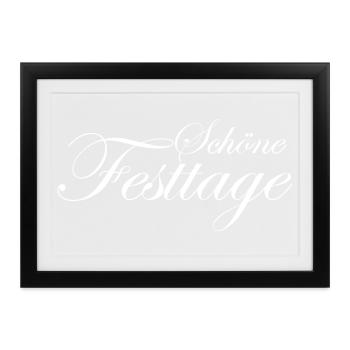 Schöne Festtage - Gerahmtes Poster (37 × 27 cm) - Schwarz - Vorne