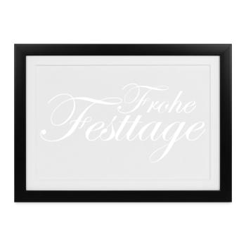 Frohe Festtage - Gerahmtes Poster (37 × 27 cm) - Schwarz - Vorne