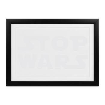Stoppt Kriege - Gerahmtes Poster (37 × 27 cm) - Schwarz - Vorne