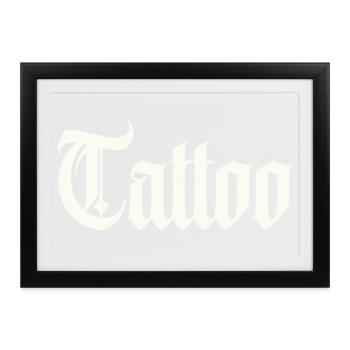 tattoo - Gerahmtes Poster (37 × 27 cm) - Schwarz - Vorne