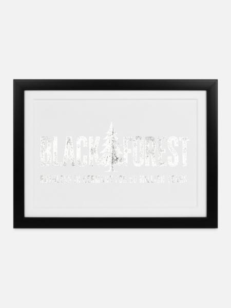 Schwarzwald - Gerahmtes Poster (37 × 27 cm) - Schwarz