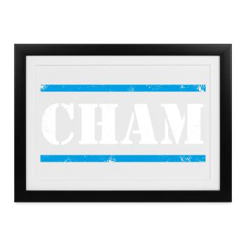 Cham - Gerahmtes Poster (37 × 27 cm) - Schwarz - Vorne