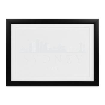 Sydney Skyline, Sydney, Australien - Gerahmtes Poster (37 × 27 cm) - Schwarz - Vorne