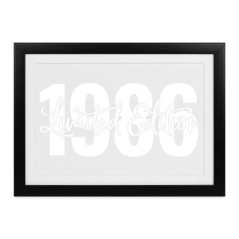 Limited edition 1986 - Gerahmtes Poster (37 × 27 cm) - Schwarz - Vorne