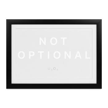 Uraninvestor Kein optionales Hemd - Gerahmtes Poster (37 × 27 cm) - Schwarz - Vorne