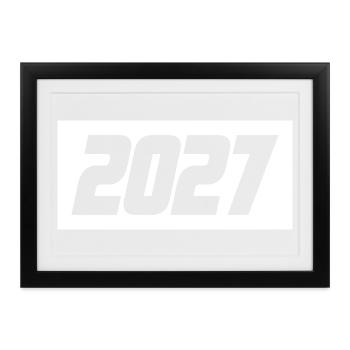 2027 Jahr - Gerahmtes Poster (37 × 27 cm) - Schwarz - Vorne