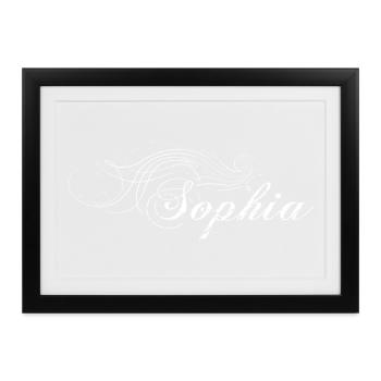 Sophia > white and dirty - Gerahmtes Poster (37 × 27 cm) - Schwarz - Vorne