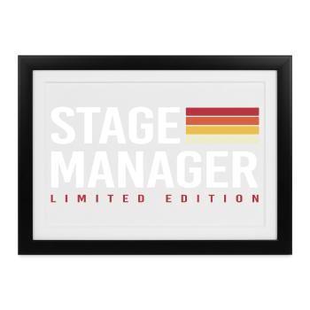 Stage Manager - Gerahmtes Poster (37 × 27 cm) - Schwarz - Vorne
