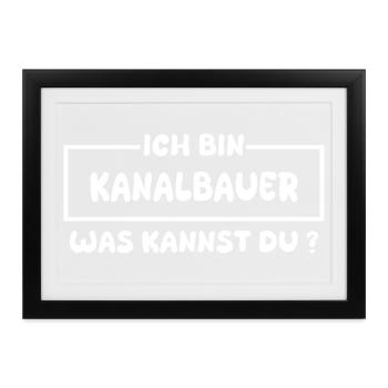 Kanalbauer als Job - Gerahmtes Poster (37 × 27 cm) - Schwarz - Vorne