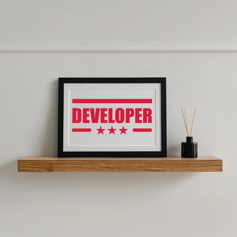 Developer Framed poster (37 × 27 cm)