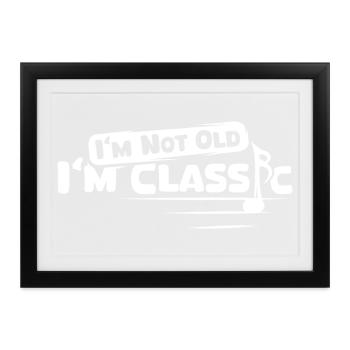 klassische Musik lustige Sprüche Musiker Orchester - Gerahmtes Poster (37 × 27 cm) - Schwarz - Vorne