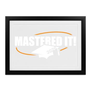 Master 2026 Abschluss Promotion Sponsion - Gerahmtes Poster (37 × 27 cm) - Schwarz - Vorne