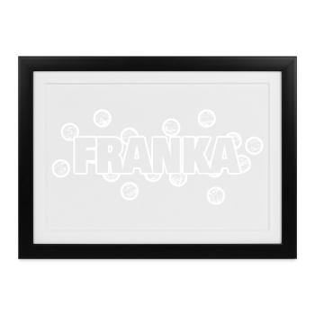 bubbles Franka - Gerahmtes Poster (37 × 27 cm) - Schwarz - Vorne
