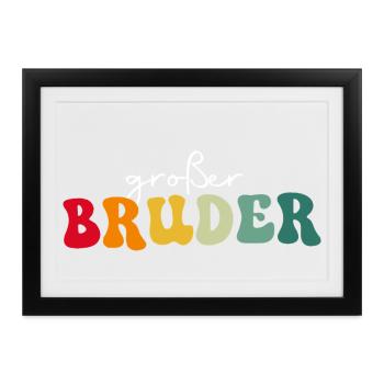 Großer Bruder - Gerahmtes Poster (37 × 27 cm) - Schwarz - Vorne