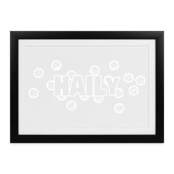 bubbles Haily - Gerahmtes Poster (37 × 27 cm) - Schwarz - Vorne