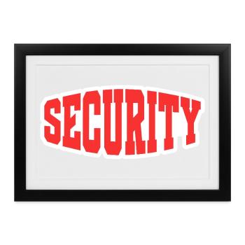 Security - Gerahmtes Poster (37 × 27 cm) - Schwarz - Vorne