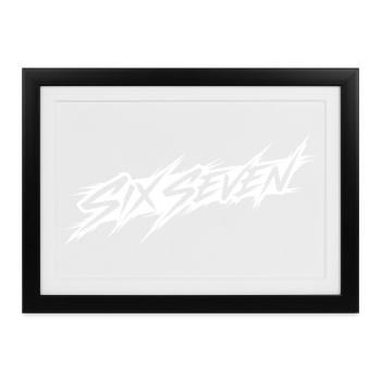 Six seven - Gerahmtes Poster (37 × 27 cm) - Schwarz - Vorne