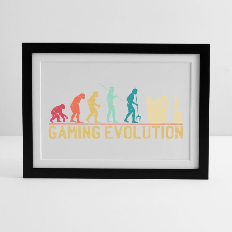 Illustrations de Gaming Evolution Affiche encadrée (37 × 27 cm)