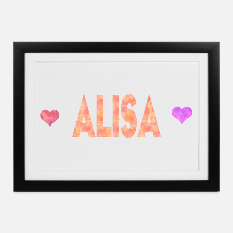 Alisa - Framed poster (37 × 27 cm) - black