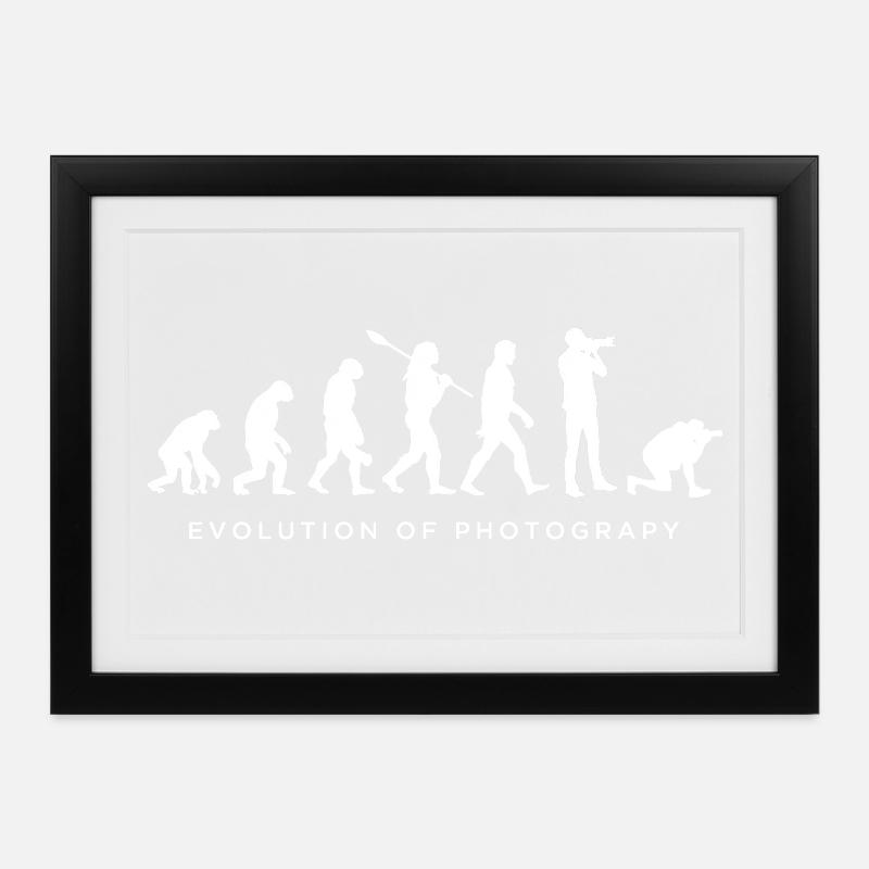Evolution de la photographie 3 - Affiche encadrée (37 × 27 cm) - noir