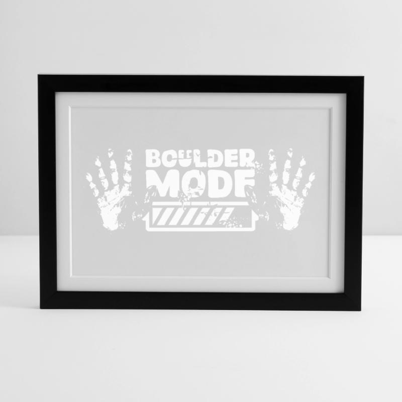 Boulder Chalk loading Hand Climber Icon Logo Framed poster (37 × 27 cm)