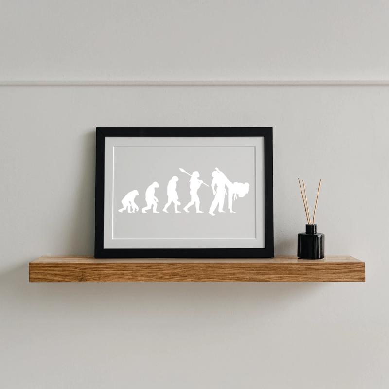 Judo Evolution Kampfkunst-Expertengeschenk Gerahmtes Poster (37 × 27 cm)